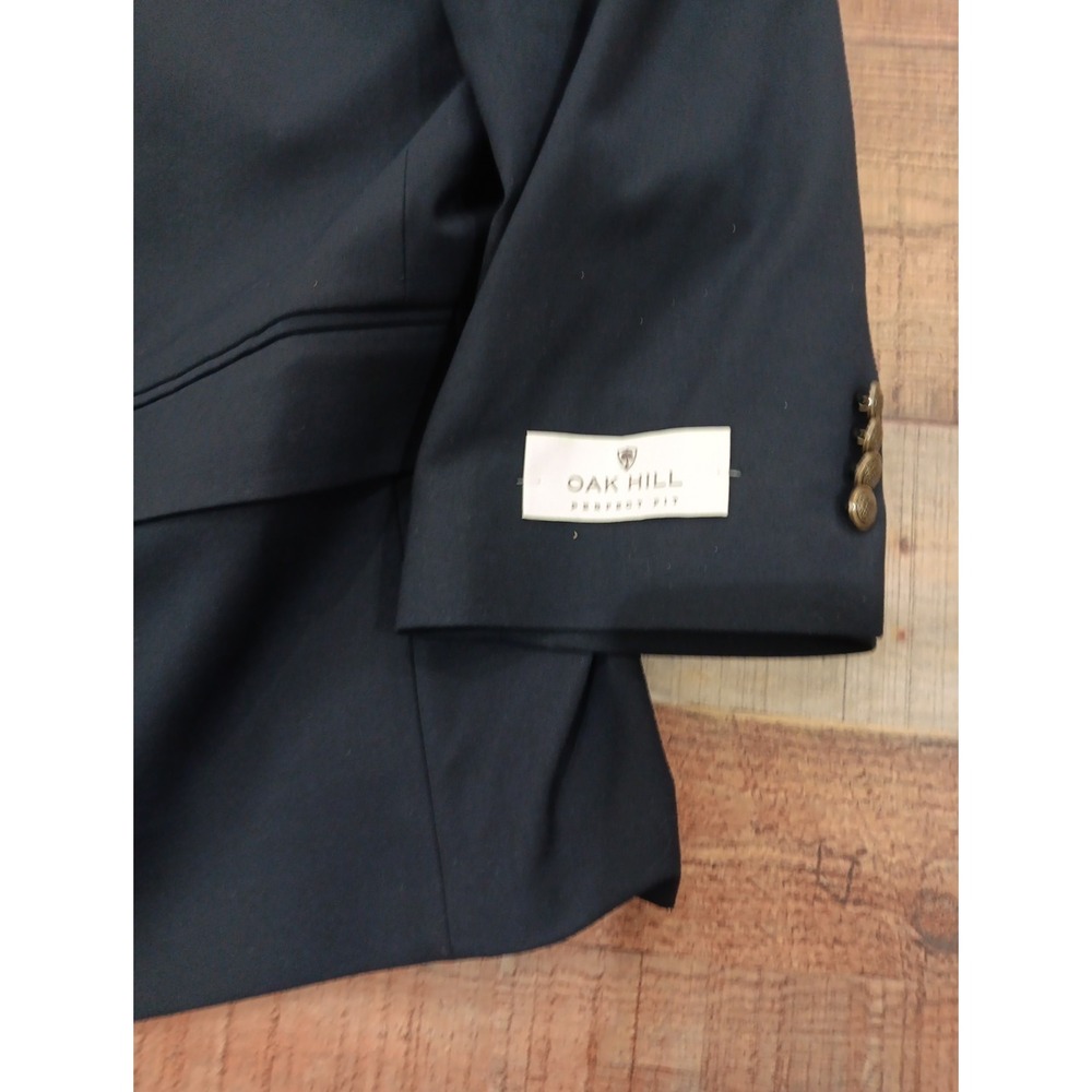 Oak Hill Perfect Fit Men's Navy Suit Jacket / Blazer Size 58R w/Aerocool 2288 - Picture 5 of 11
